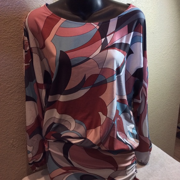 Boston Proper Tunic Top Cold Shoulder Long sleeves - Picture 4 of 9